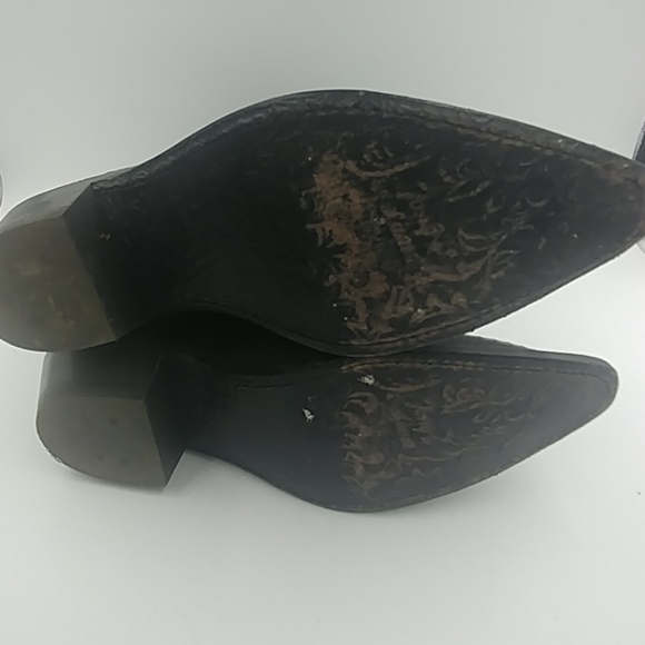 Womens Tony Lama Black Cowboy Western Boots Size 7 - Picture 3 of 8